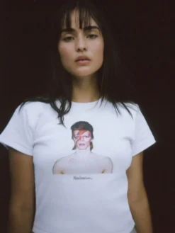 Women Réalisation Par Aladdin Sane Baby Tee - White