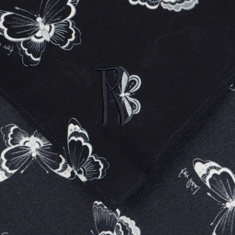 Women Réalisation Par Handkerchief - Navy Butterfly