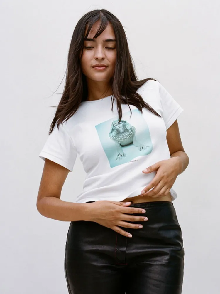 Women Réalisation Par Hunky Dory Baby Tee - White