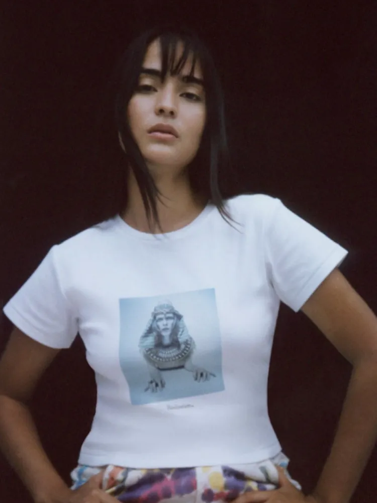 Women Réalisation Par Hunky Dory Baby Tee - White