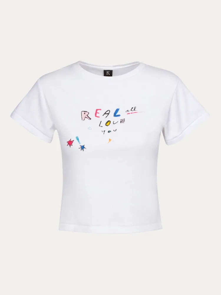 Women Réalisation Par Real Love Tee - White