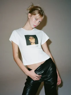 Women Réalisation Par Studio Baby Tee - White