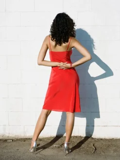Women Réalisation Par The Natasha Slip - Red
