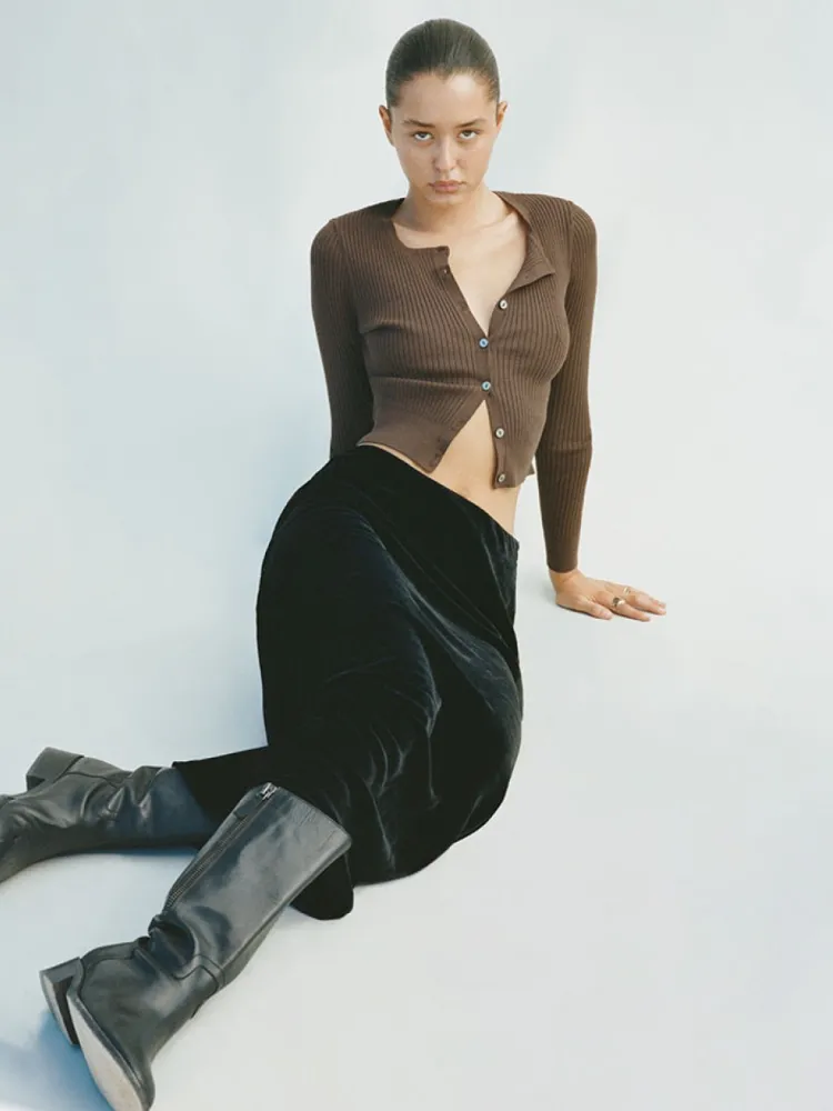 Women Réalisation Par The Winona Cardigan - Chocolate