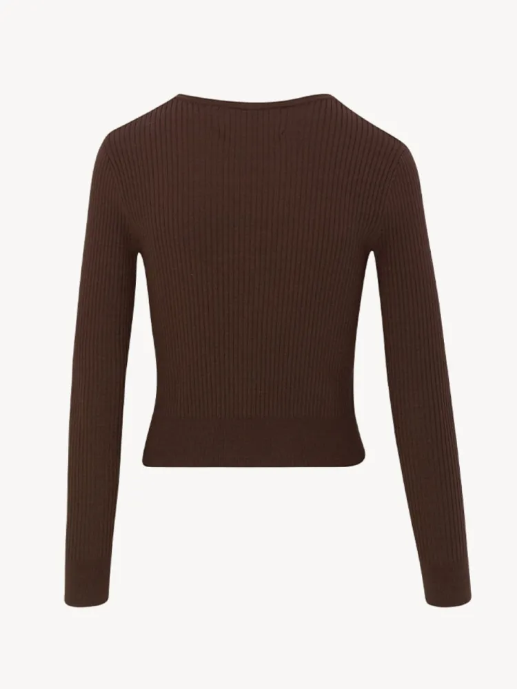Women Réalisation Par The Winona Cardigan - Chocolate