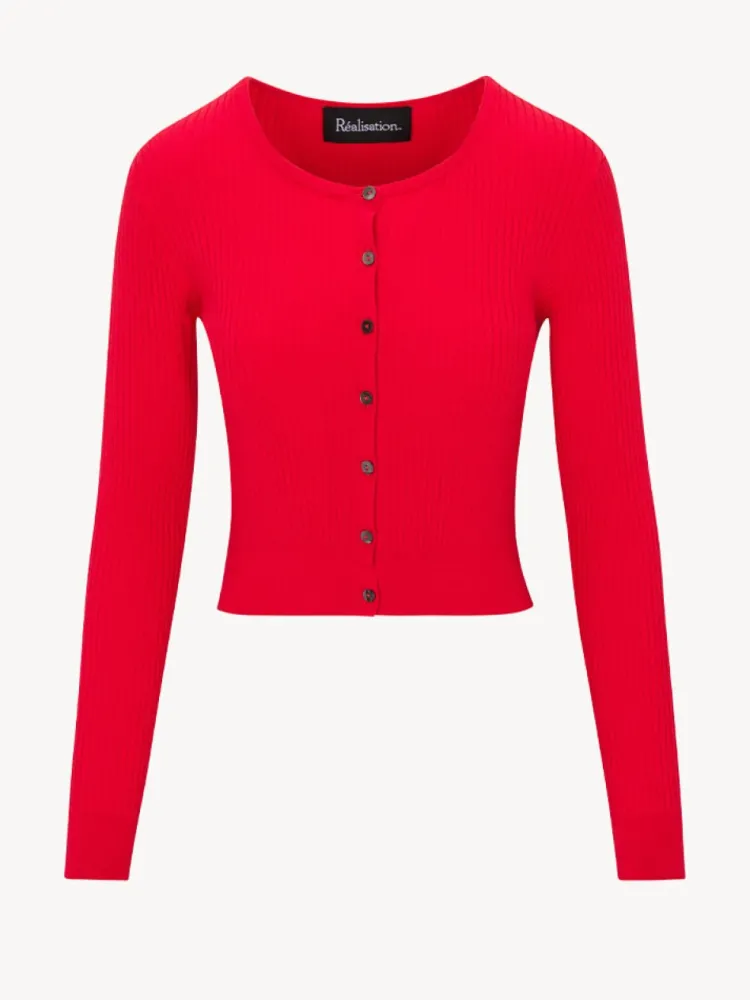 Women Réalisation Par The Winona Cardigan - Ruby
