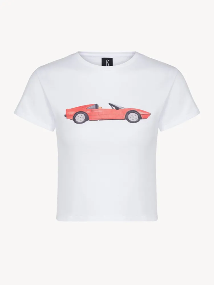 Women Réalisation Par Topless! Baby Tee - White