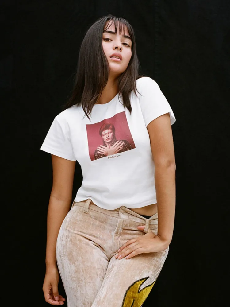 Women Réalisation Par Watch That Man Baby Tee - White